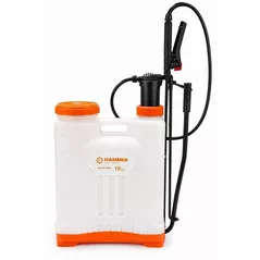 Aparat de stropit Hammer 40169 Stropitoare 16L, manuala, de gradina, alb-portacaliu