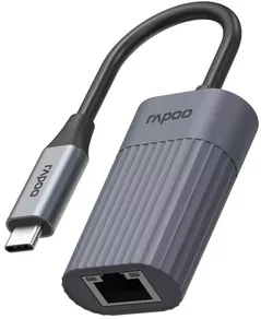 Переходник для IT Rapoo 226495 UCA-1016 USB-C Adapter, USB-C to Gigabit LAN, grey