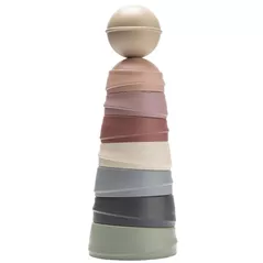 Игрушка BIBS 4100100 Turnul Wobbly, Pastel Rainbow