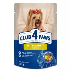 Hrană pentru animale de companie CLUB 4 PAWS 24392447 Plic caini in sos iepure 24x100g