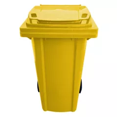 Урна для мусора Uniplast 37191 Cos pentru transportarea deseurilor 120L pe roti (galben) HE