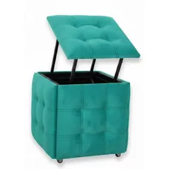 Пуф Nex Home Cub Transformer 5 scaune in 1 N41, Turcoaz