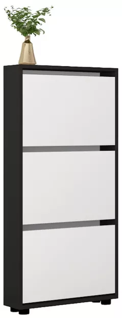 Raft pentru încălțăminte Mobildor-Lux Leo Slim 60x16x125H cm Anthracite/White