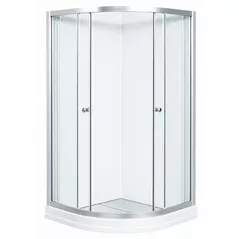 Душевая кабина MPN 8130E, 740x740x1800mm, fara cadita, forma rotunda, sticla transparenta