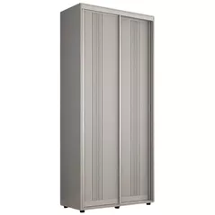 Шкаф Mobildor-Lux Компактные раздвижные двери PAL с линейным орнаментом (100x45x200 см) Серые