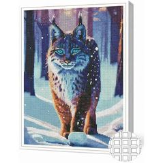 Tablou pe numere Art Gallery QB206565 Mozaic cu diamante patrate 40x50cm Rasi in padure