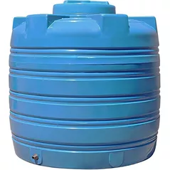 Duș de vară Uniplast 37090/2 Rezervor apa 1000 L vertical, oval redus (albastru) cu stut D. 1/2" 122x110 cm (dublu strat)
