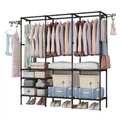 Cuier pentru haine 4Life Metal 3-section 160x36x170cm