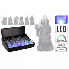 Iluminat decorativ Promstore 37038 Сувенир LED Снеговик/Дед Мороз/Медведь меняющий цв 8.5cm