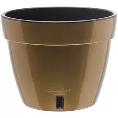 Ghiveci pentru flori Santino Asti (18.0L, Auriu/Negru)