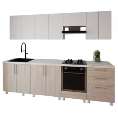 Мебель для кухни Smartex (30159) K4 280сm Alb+Stejar Deschis