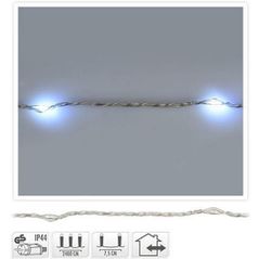 Гирлянда Promstore 45895 Огни новогодние Нить 320LED белые, 24m прозр кабель