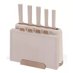 Set cuțite Maestro MR-1412, set de cutite 5ob.+set tocatoare 4ob., Beige
