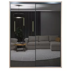 Dulap Bayro Murano 1800x2300x600 серый камень, купе (608316)