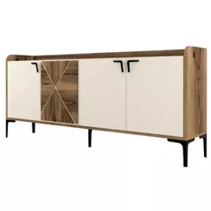 Casetieră Trendy Venedik, Nuc, Smantana 180x78x35cm