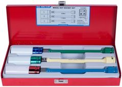 Set de tubulare, bite, duze King Tony 4406MX набор 1/2" ударных головок тонкостенных, 17,19,21 c удлинителями, фикс.моментом затяжки