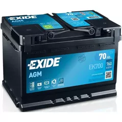 Автомобильный аккумулятор Exide EK700 AGM
