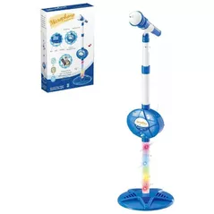 Jucărie muzicală Essa 5017B Microfon cu stativ pentru copii, albastru
