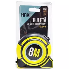 Рулетка Haki 4616 PROFI 8м/25мм противоударная, магнитная