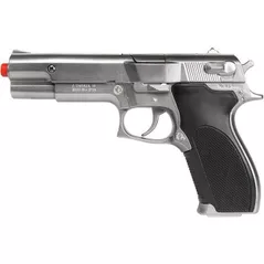 Игрушечное оружие Gonher 3045/0 Pistol politie argintiu (8 gloante), 61602