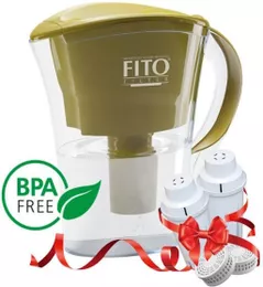 Cană filtrantă pentru apă Fito Filter FF Platinum olive (2cart)