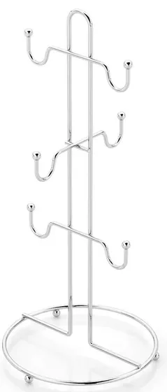 Аксессуар для кухни Teknotel JM303 Suport pentru pahare 34x15cm, metal alb