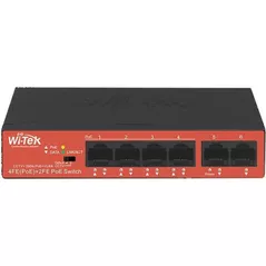 Switch/Comutator Wi-tek WI-PS205H (4PoE + 2Uplink)