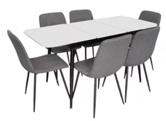 Set masă și scaune Evelin di Costacurta стол DT-531R B + 6 стульев YTC-078B Bjorn-13 (Grey)