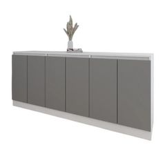 Comodă Smartex (16490) Т8 200cm Alb+Grafit