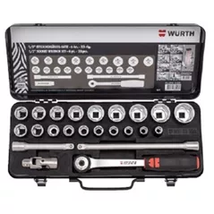 Набор ручных инструментов Wurth 00965 13 230 Trusa chei tubulare Набор торцевых головок HEX 1/2", 23 пр