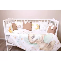 Детское постельное белье PernaMea Set lenjerie 8 piese Premium Ursulet (PM.105896/1)