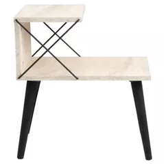 Тумбочка Trendy Cross, Travertin Negru, 50x55x40cm
