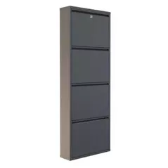 Raft pentru încălțăminte Trendy Locking 4 Piece Metal-Anthracite, 50x136x15cm