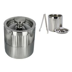 Аксессуар для кухни Excellent Houseware 56567 Galeata de racire a bauturilor, D15x18.5cm, Hamered Lines, cu cleste, inox