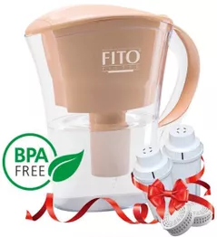 Cană filtrantă pentru apă Fito Filter FF Platinum roz (2cart)