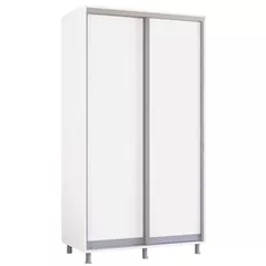 Dulap Mobildor-Lux Aron-S uși glisante din PAL (110x60x230H cm) Alb Brilliant