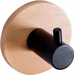 Cârlig baie Bisk 08041 rotund cu 1 cirlig din bambus