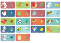 Puzzle Hape E1665 Puzzle joc Potrivește perechea – Ora gustării animalelor