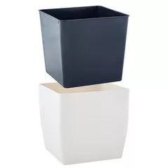Ghiveci pentru flori Aleana 115083 Cvadro 16x16x15.5 cm, white rose