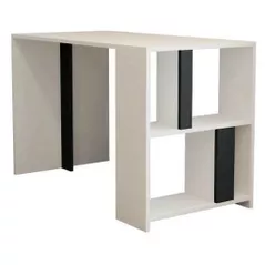 Masă de birou Trendy Lima, alb, antracit 120x75x60cm