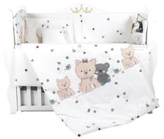 Lenjerie de pat pentru copii PernaMea Set lenjerie 8 piese Lovely Puppy (PM.100262/9)