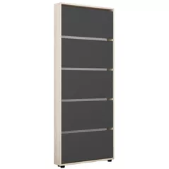 Полка для обуви Mobildor-Lux Leo Slim 60x16x203H cm Sonoma/Anthracite