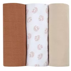 Аксессуар для пеленания Beaba B920346 Set 3 Museline bumbac organic 70x70 cm