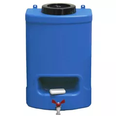 Аксессуар для бассейна Uniplast 37268 Резервуар для воды с краном 20 л (синий) с мыльницей (18x30x47,5 см)