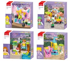 Конструктор Sluban B1329 Set de constructie Mini seturi de joaca 4 modele de la 51 pina la 100elem.