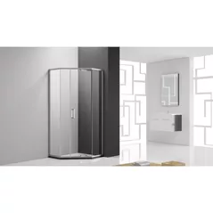 Cabină de duș miscellaneous GR03 90x 90x200 BRUSHED MATTE NICKLED 8mm