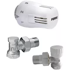 Запорная арматура Ferro ZTM02 set robinet cu cap termostat + retur