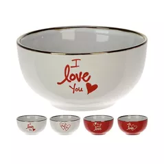 Салатница Tognana 51377 13cm Sf.Valentine alb/rosu, portelan