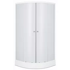 Cabină de duș MPN 110062, 900X900X1940, cada joasa, forma rotunda., sticla fumurie