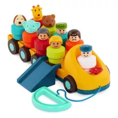 Jucarie de tras și împins Battat BT2653Z Autobuz Rotativ cu Pasageri, cod 57832